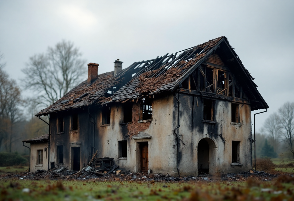 Incendio a Triuggio: tre famiglie evacuate da villa storica