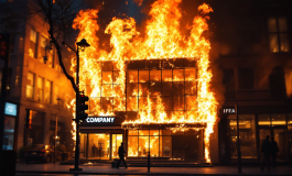 Incendio a Trissino con vigili del fuoco in azione