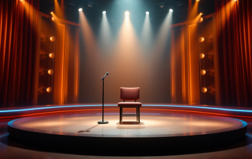 Fabio Fazio sul palco di Che Tempo Che Fa dopo un incidente