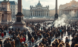 Laura Freddi e Paolo Bonolis durante un'intervista