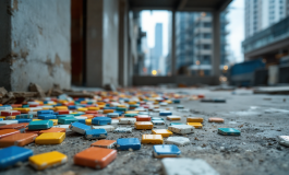 Piastrellista sorridente dopo la vittoria legale