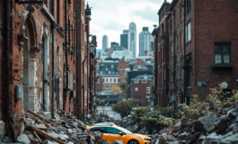 Immagine del terremoto nei Campi Flegrei con epicentro visibile