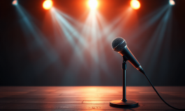 Gabriele Corsi durante l'intervista a Sanremo