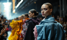 Immagine dietro le quinte della Milano Fashion Week