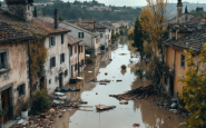 Immagine dell'alluvione in Toscana con danni visibili
