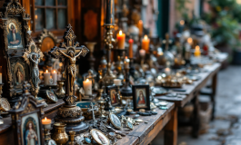 Asta di reliquie di Carlo Acutis con oggetti sacri