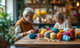 Anziani partecipano a attività sociali a Concamarise