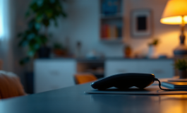 Un bambino al telefono mentre chiama il 112 per aiuto