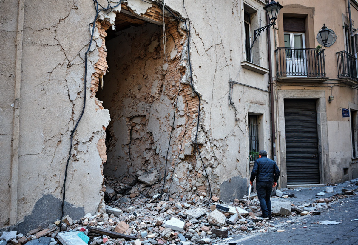 Indagine sul crollo di una palazzina a Monteverde: ferito un turista