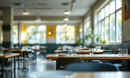Bambini che mangiano insieme in un ambiente sereno