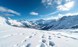 Volpe bianca durante esercitazione in Val Pusteria