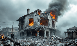 Ricerche tra le macerie dopo l'esplosione a Villanterio