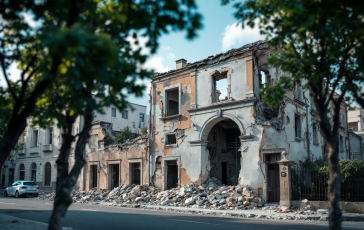 Immagine dell'esplosione a Villanterio con soccorritori