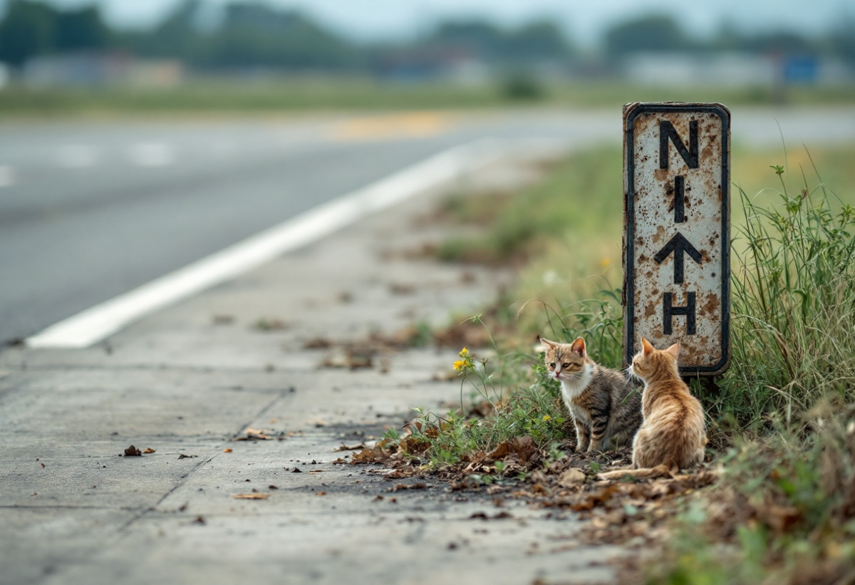 Salvataggio urgente dei gatti randagi all'aeroporto di Fiumicino