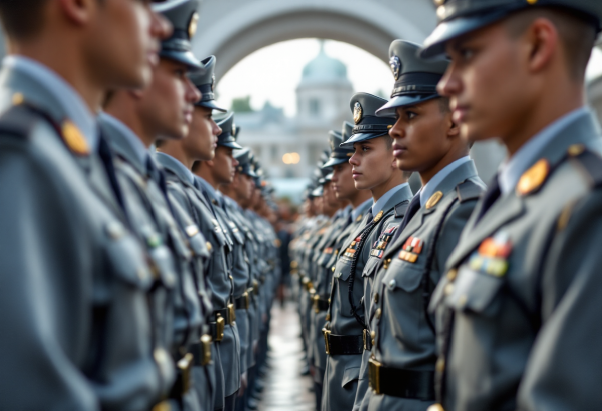 Cerimonia di giuramento alla Scuola Militare Teulié di Milano