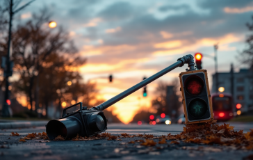 Palo del semaforo smantellato dopo la morte di Ramy Elgaml