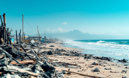 Immagine di stabilimenti distrutti da incendi a Ostia