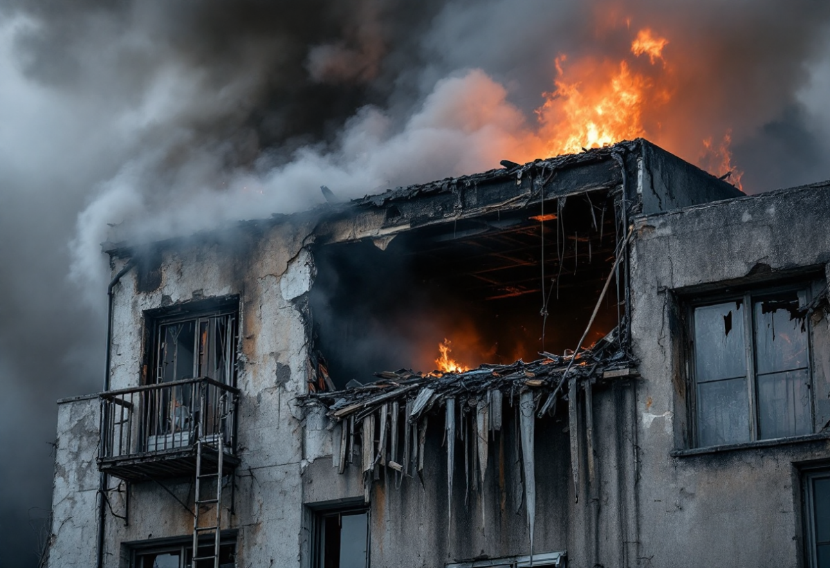 Incendio devastante in un attico a Palermo: famiglia in ospedale