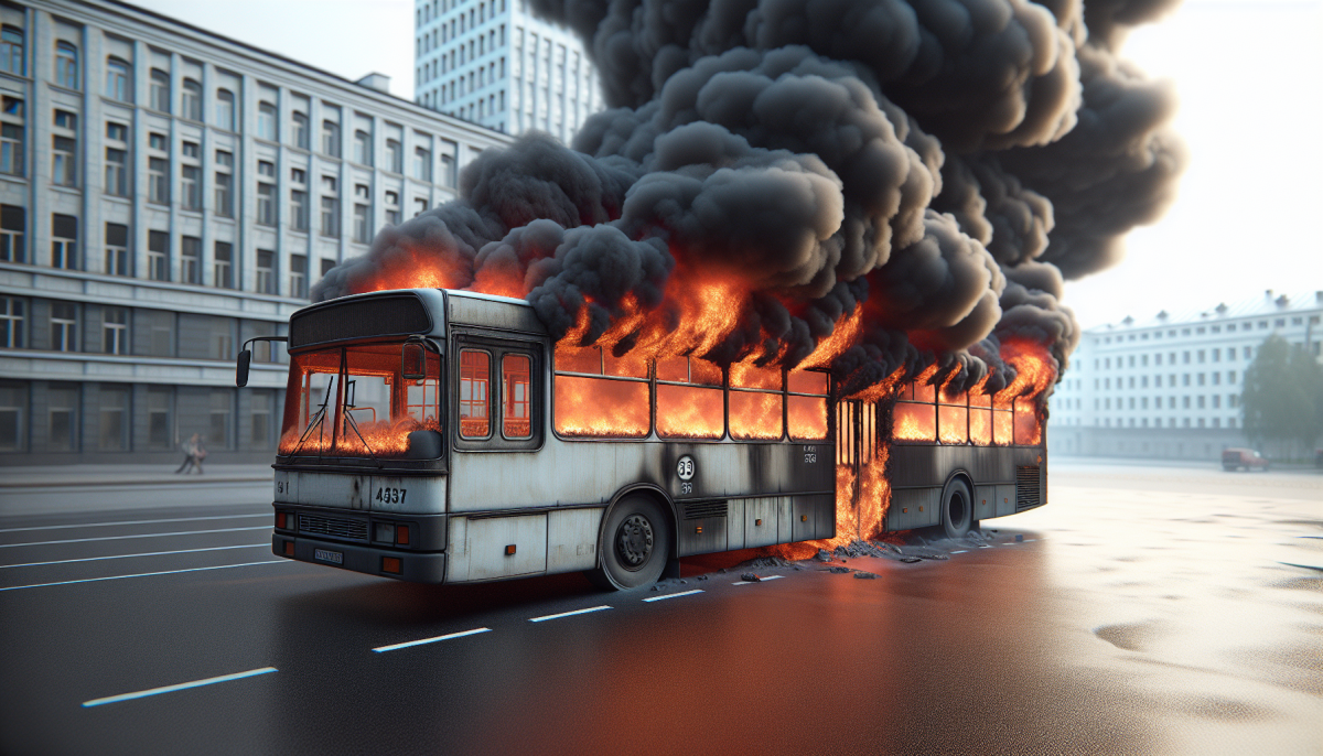 Incendio devastante su un bus di linea a Cappella Maggiore