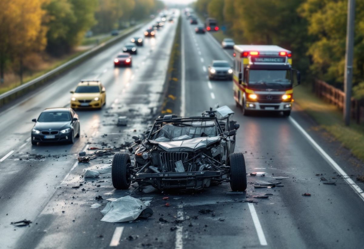 Incidente stradale grave sull'Autolaghi: un uomo in pericolo di vita