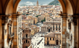 Vista panoramica di Palermo con edifici storici