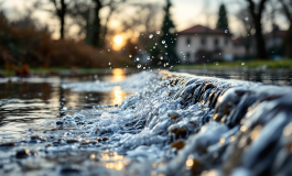 Immagine di fiumi in piena durante il maltempo in Emilia-Romagna
