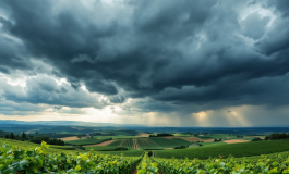 Mappa meteo con allerta arancione in Toscana
