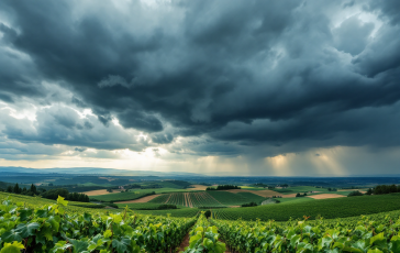 Mappa meteo con allerta arancione in Toscana