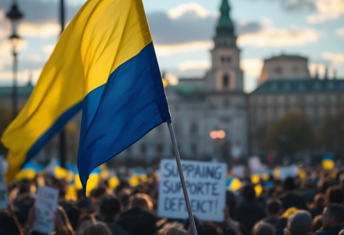 Mobilitazione in Italia a sostegno dell'Ucraina e di Zelensky