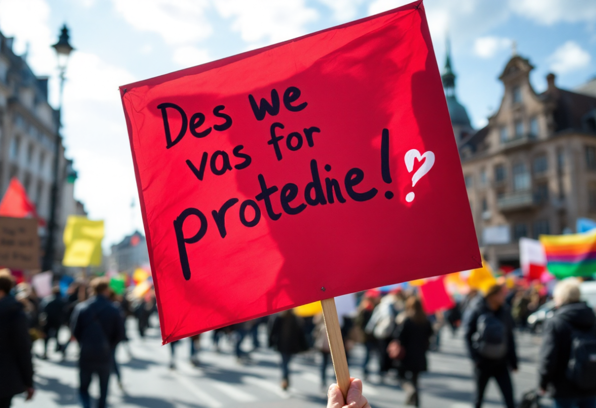 Proteste a Strasburgo contro il piano di riarmo dell'Europa