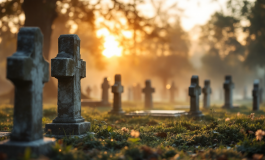 Ragazza che balla in un cimitero a Poggio a Caiano