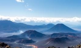 Mappa dei Campi Flegrei con indicatori di rischio vulcanico