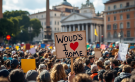 Rita De Crescenzo in un evento contro le armi