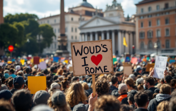 Rita De Crescenzo in un evento contro le armi