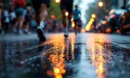 Partecipanti alla Stramilano 2023 sotto la pioggia