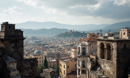 Mappa dei Campi Flegrei con epicentri sismici