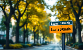 Strada dedicata a Luana D'Orazio in segno di tributo