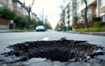 Voragine aperta nel quartiere Vomero di Napoli