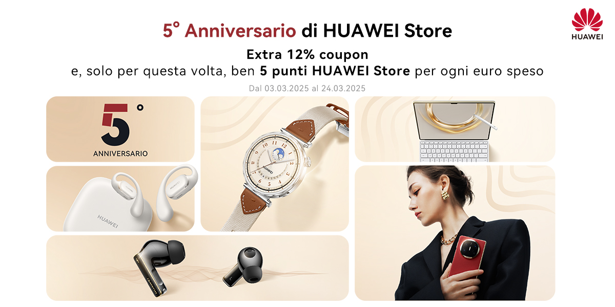 Huawei, offerte e sconti per tutti in occasione del quinto anniversario