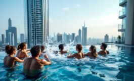 terremoto piscina grattacielo