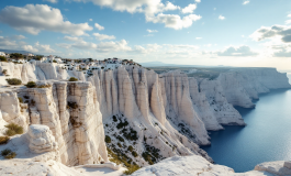 Scala dei Turchi con cartello di accesso interdetto