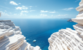 Scala dei Turchi con cartelli di divieto di accesso