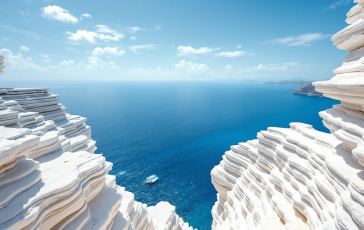 Scala dei Turchi con cartelli di divieto di accesso