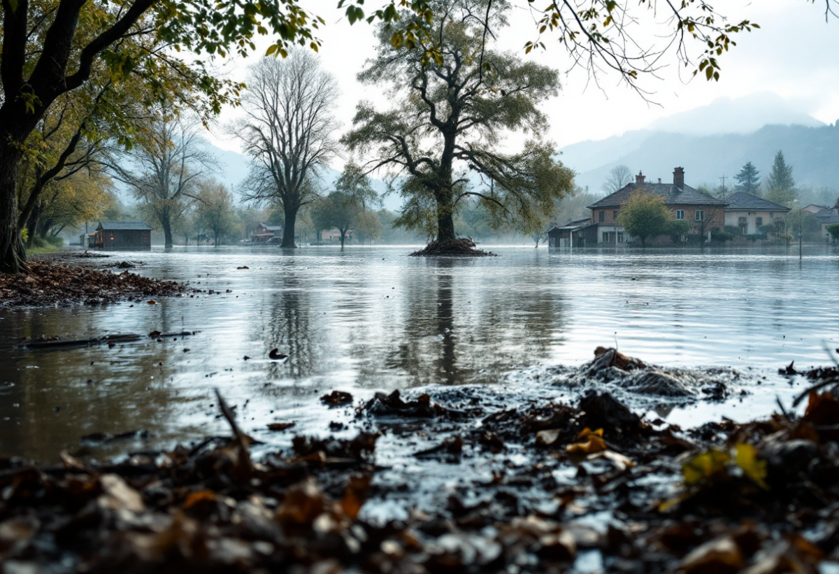Allerta rossa in Piemonte per esondazioni e frane