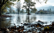 Immagine di allerta rossa in Piemonte per esondazioni