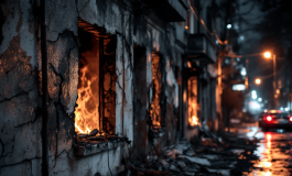 Sede del gruppo ultrà Quadraro dopo l'attentato incendiario