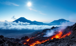 Esplosioni e colate di lava dell'Etna
