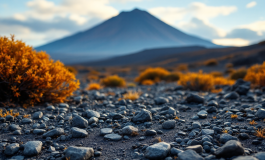 Immagine dell'Etna in eruzione con fumi e lava