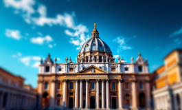 Il cardinale Becciu durante le dichiarazioni sul Conclave