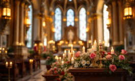 Il cardinale Becciu durante una conferenza stampa